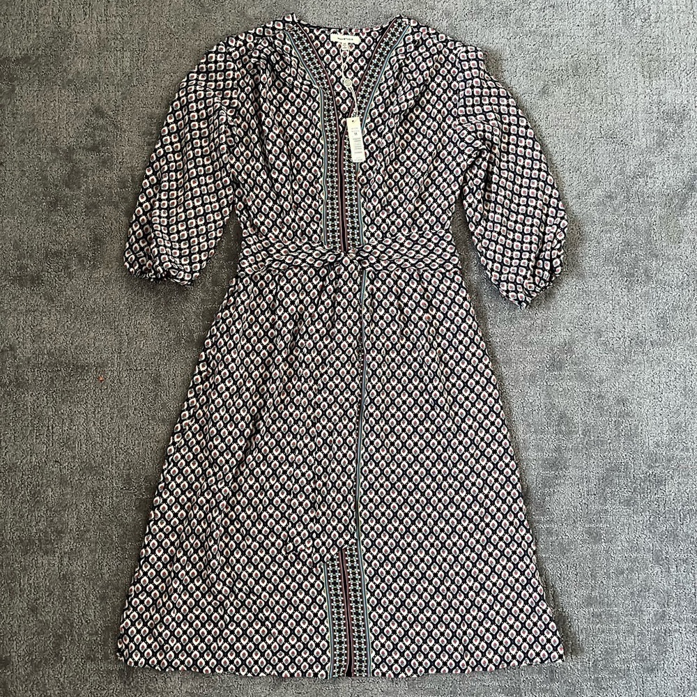 Max Studio Abstract Print Tunic MIDI Dress